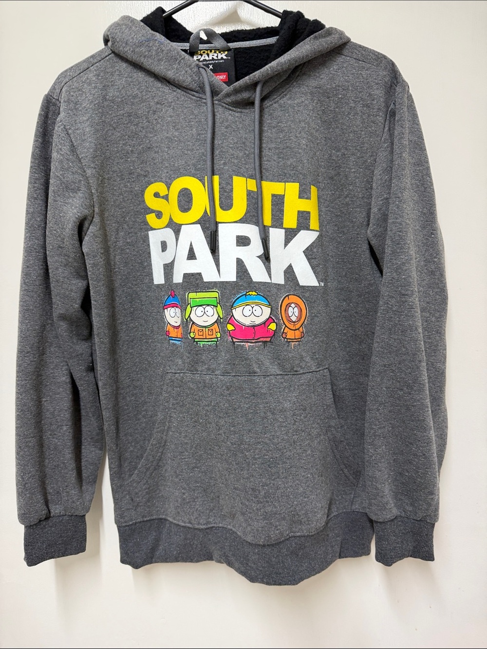 Members Only South Park Charcoal Gray Graphic Zip-Up Hoodie